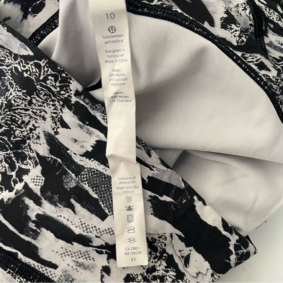 Lululemon Black Interlaced Starlight Train Times Leggings Size 10 26611 - Picture 6 of 15